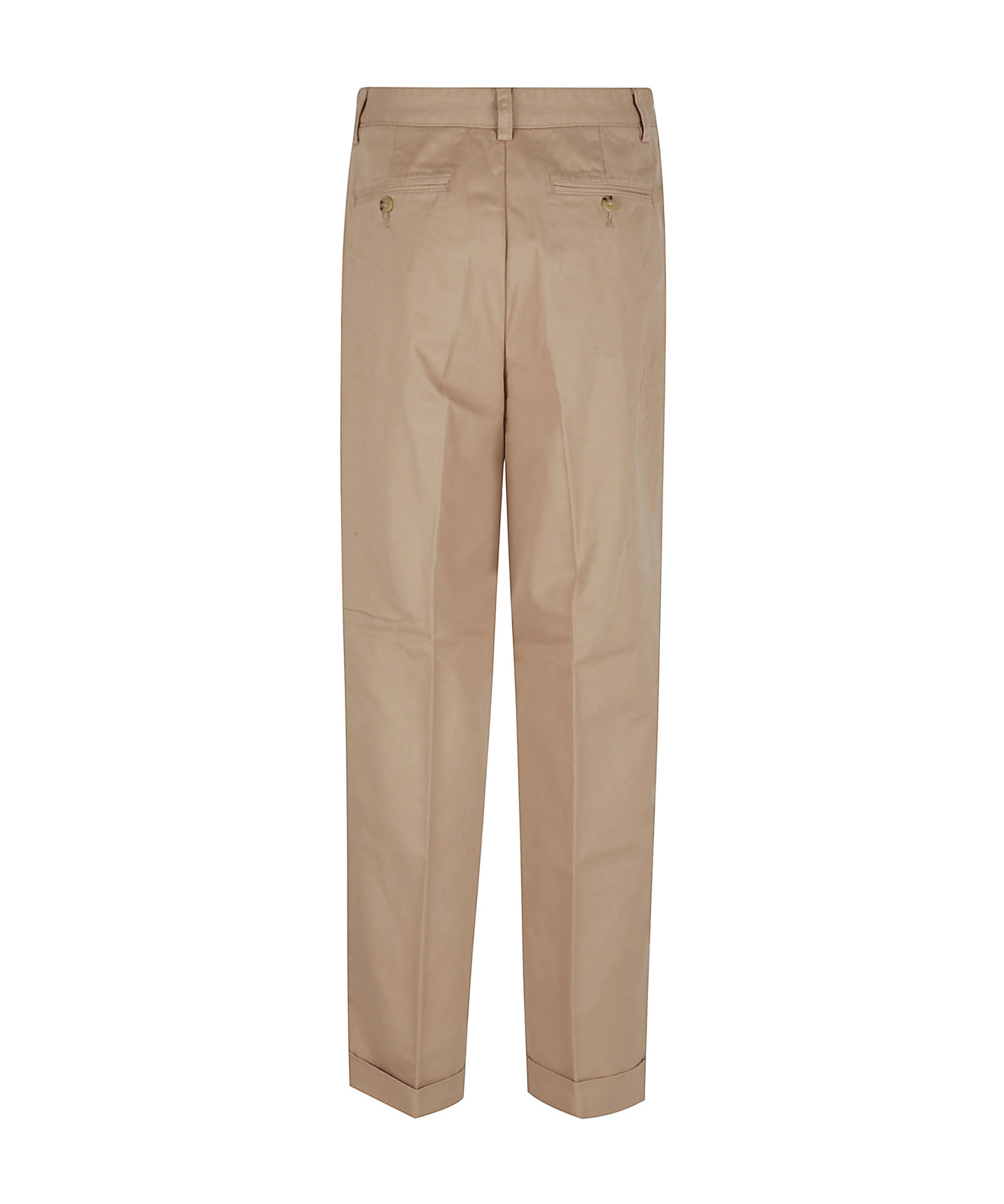 Polo Ralph Lauren Tailored Trousers With Pleated Front In Neutral