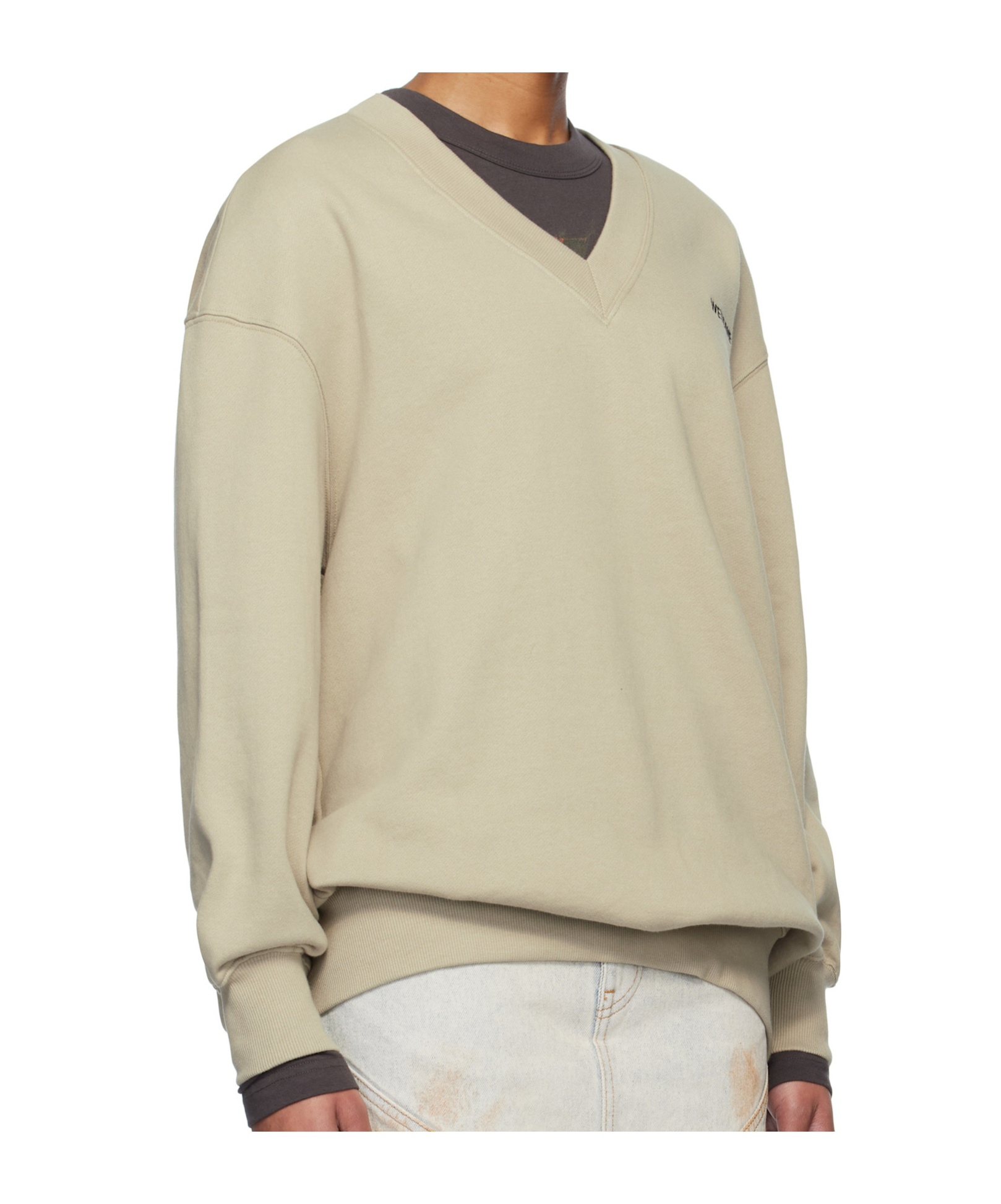 We11 Done Long Sleeve Sweatshirt In Nude