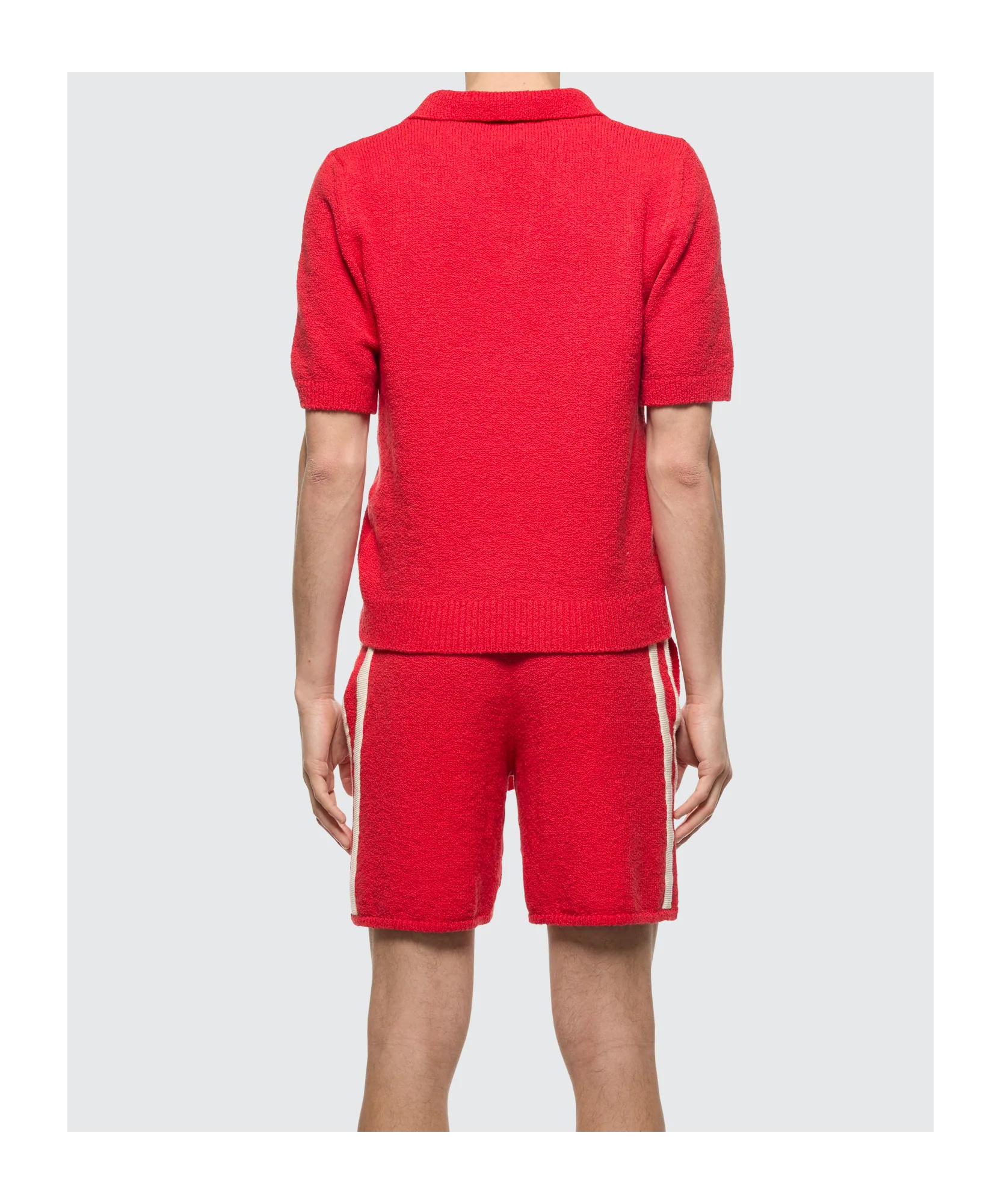 Laneus Polo In Filato Di Cotone In Red