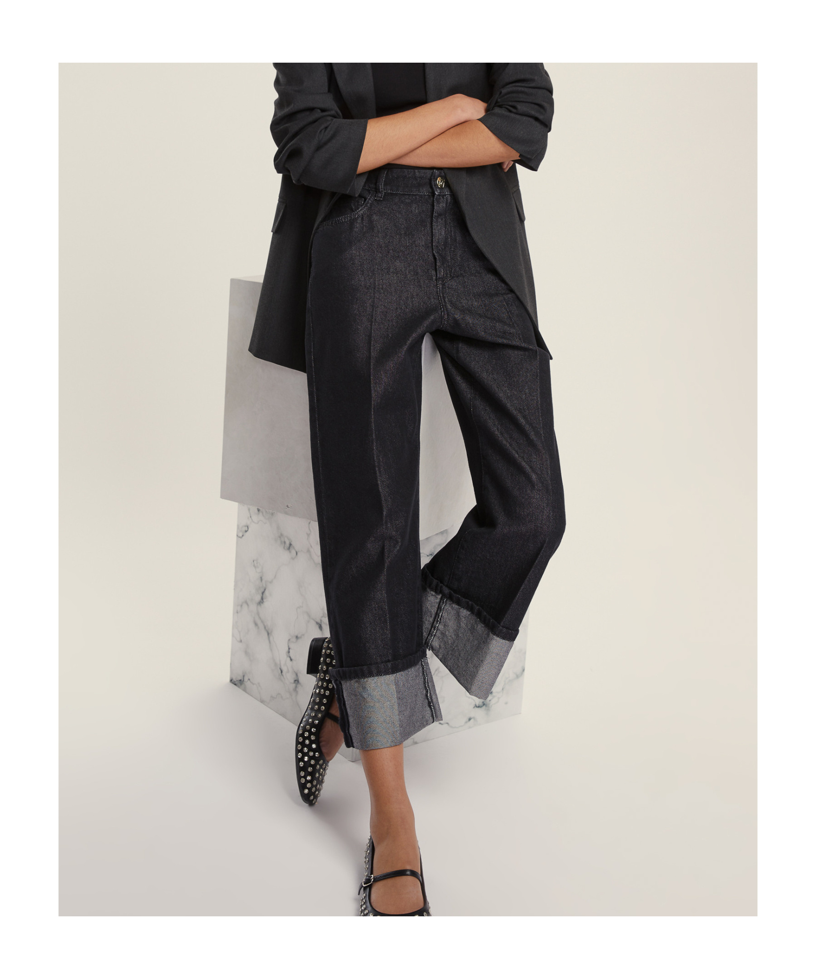 Marella Straight-fit Jeans - Black In Black
