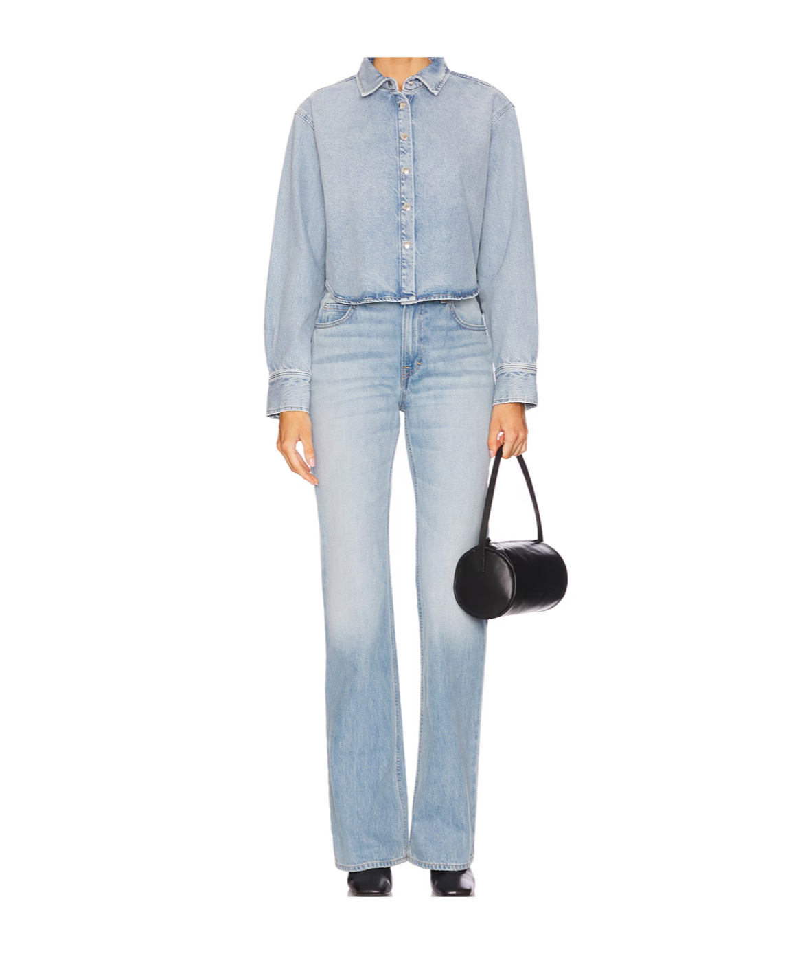 Frame Denim Shirt In Gray
