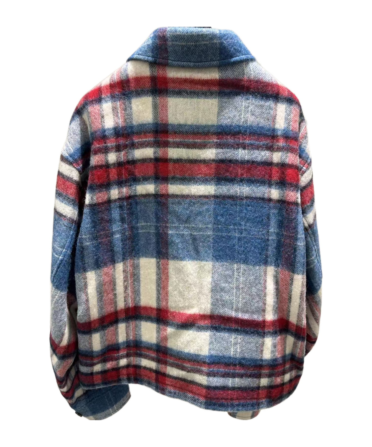 We11 Done Plaid Jacket In Blue