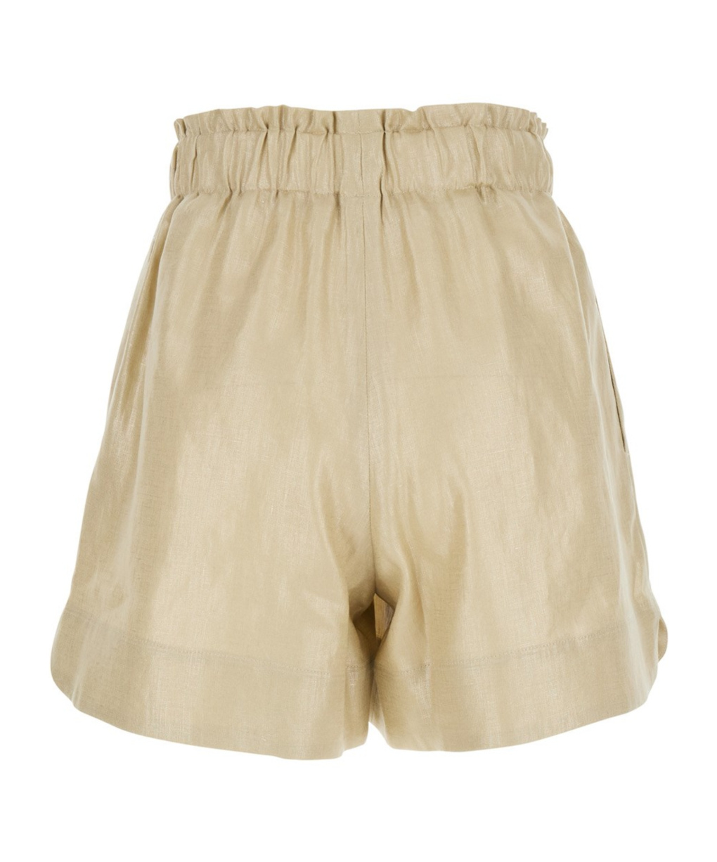 Eleventy Beige Shorts With Drawstring At The Waist In Nude