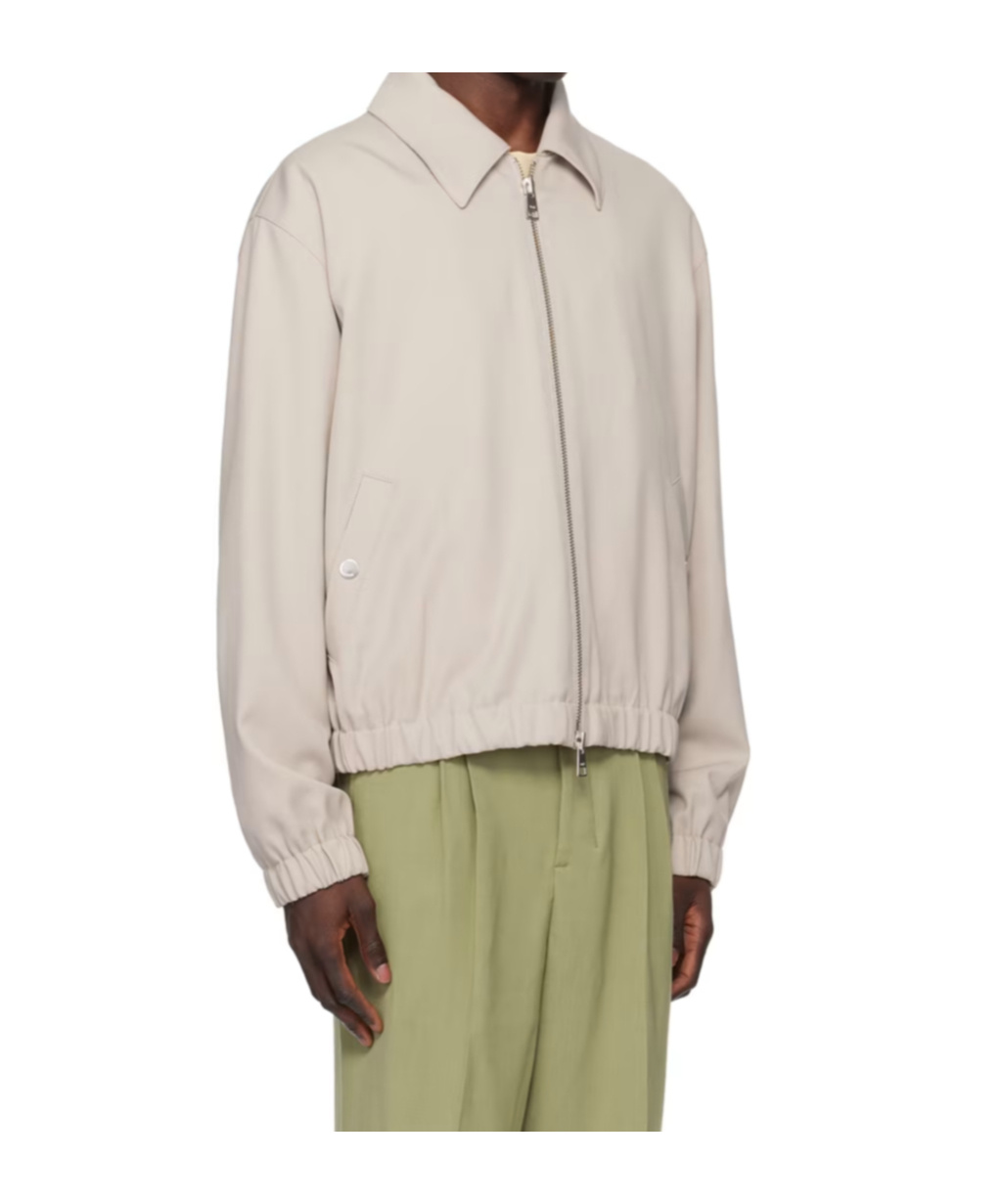 Ami Alexandre Mattiussi Ami De Cœur Pilot Jacket In White