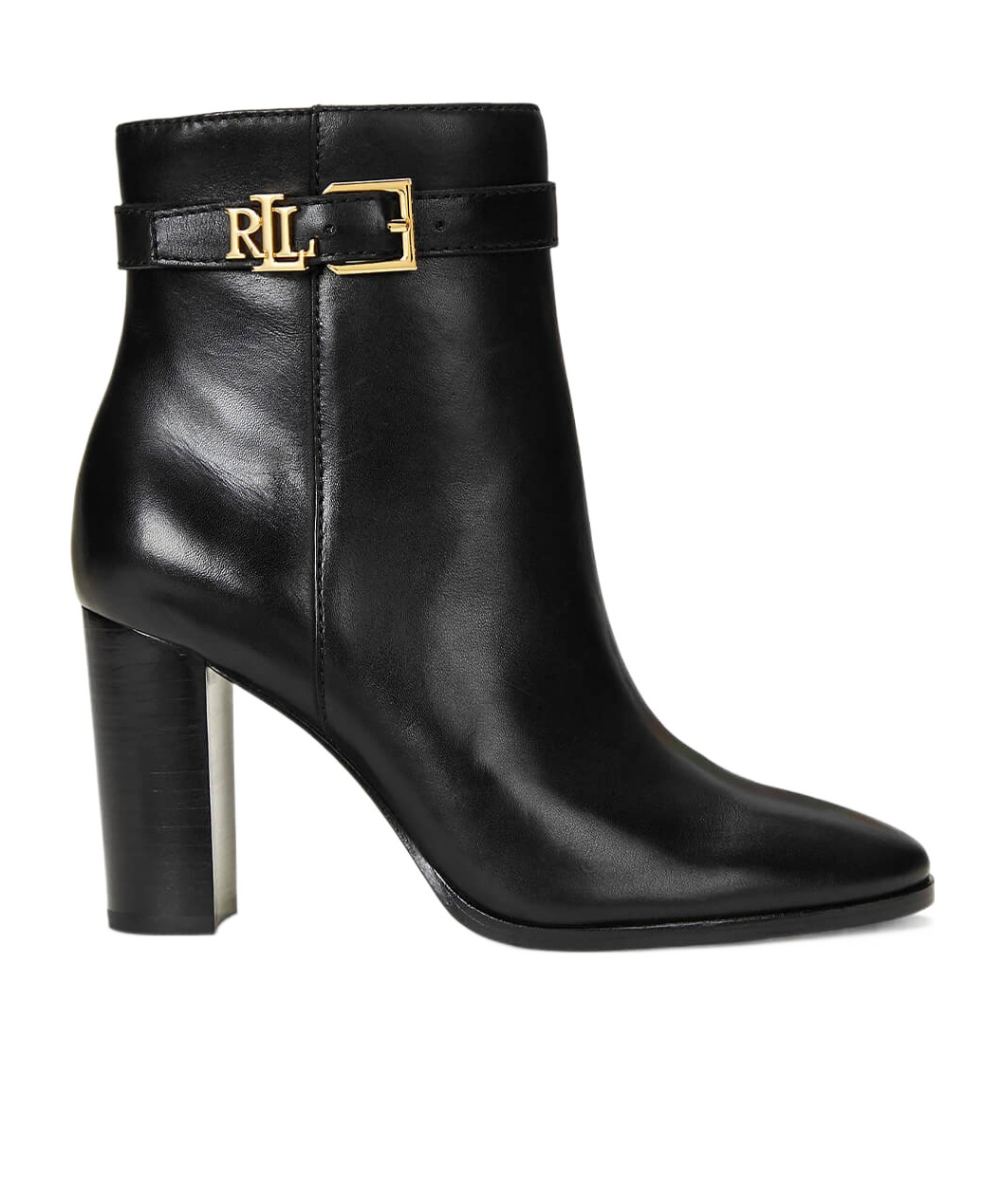 Ralph Lauren Thick Heeled Short Boots In Black