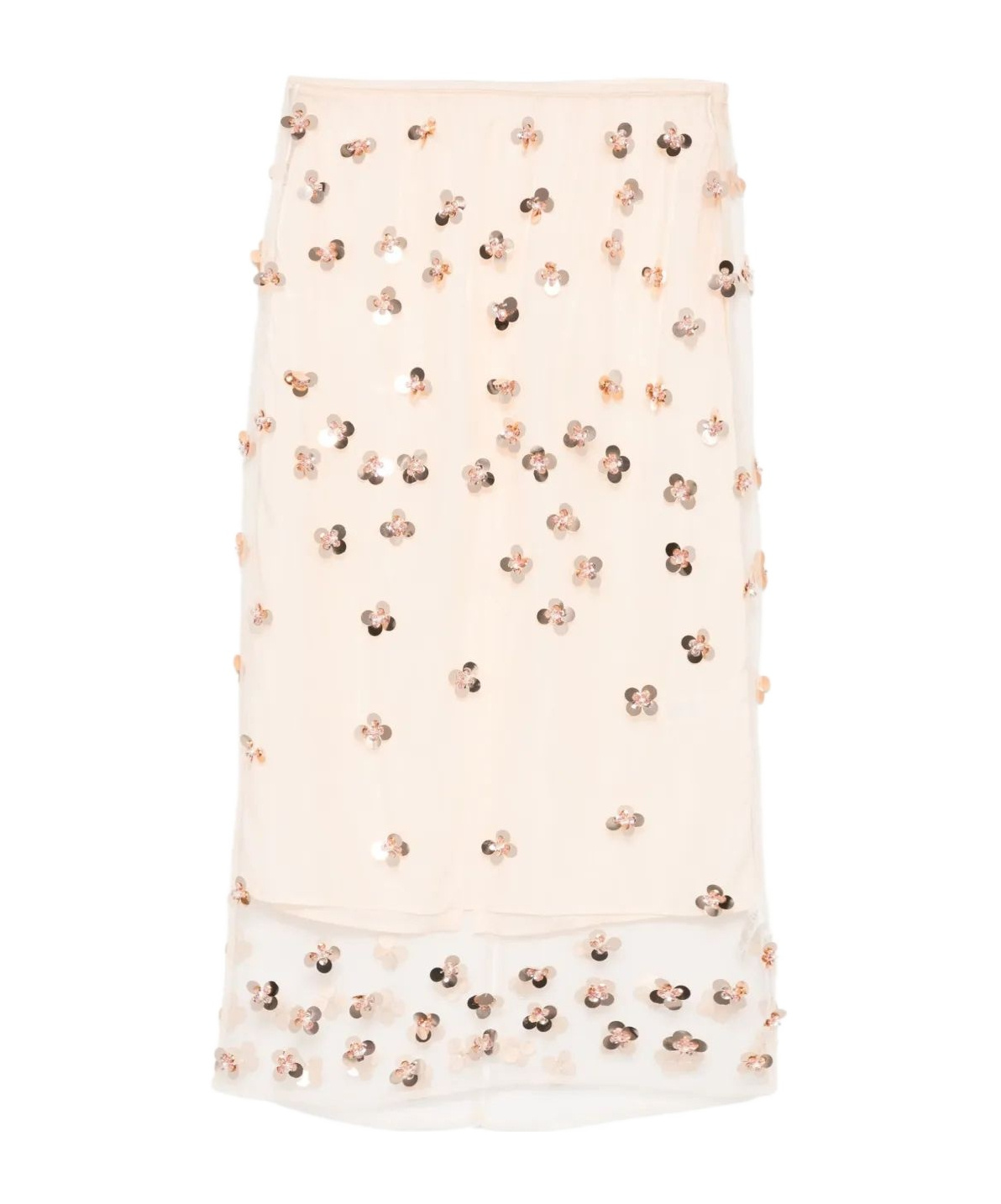 Forte Forte Flower-detail Midi Skirt In White