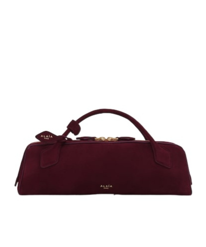 Alaïa Alaìa Burgundy Le Teckel Clutch Bag In Brown