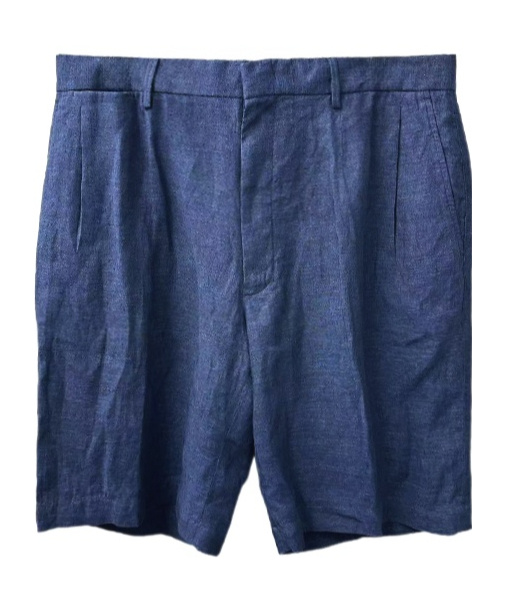 Zegna Linen Shorts In Blue