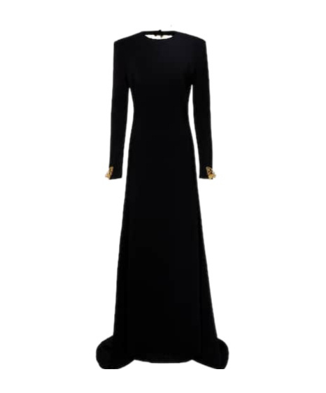 Oscar De La Renta Open-back Gown In Black