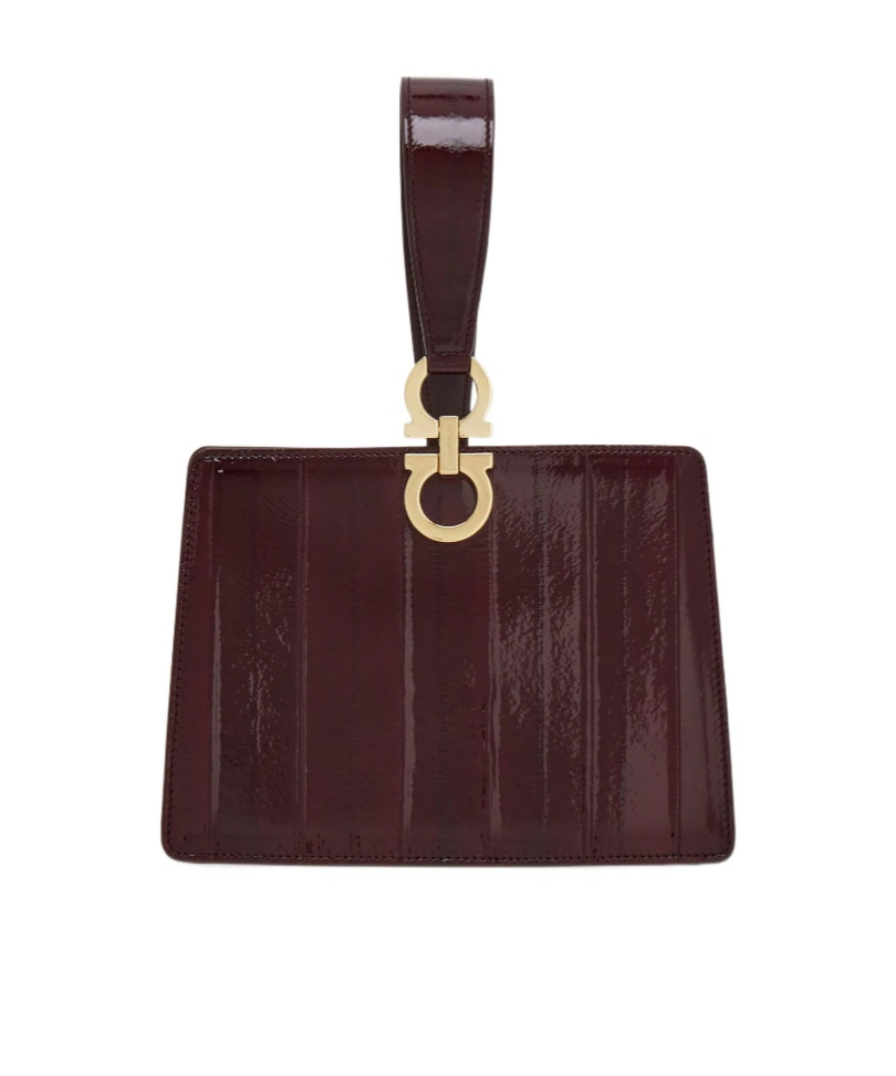 Ferragamo Mini Pouch In Burgundy