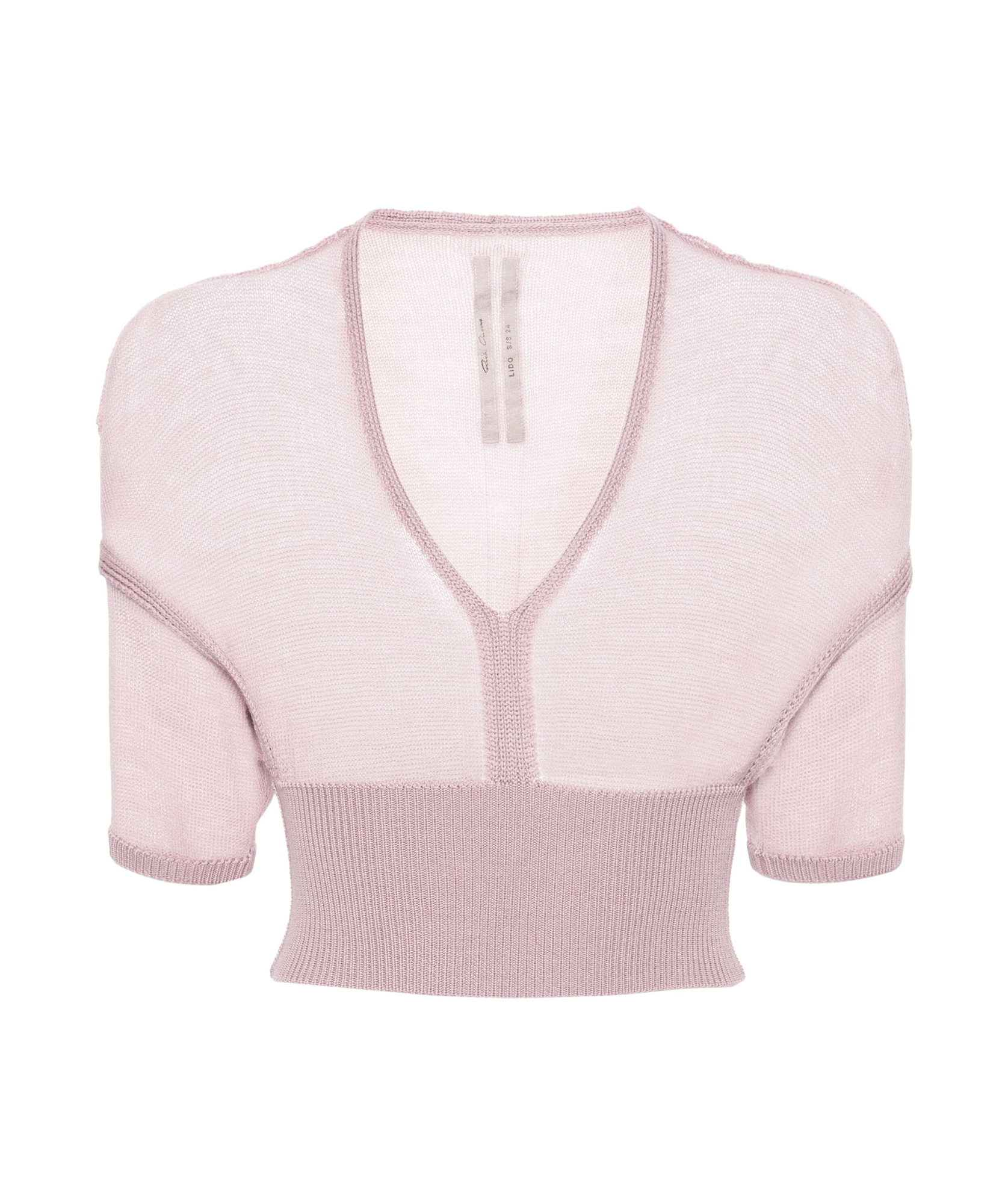 Rick Owens Fine-knit Virgin Wool Top In Pink