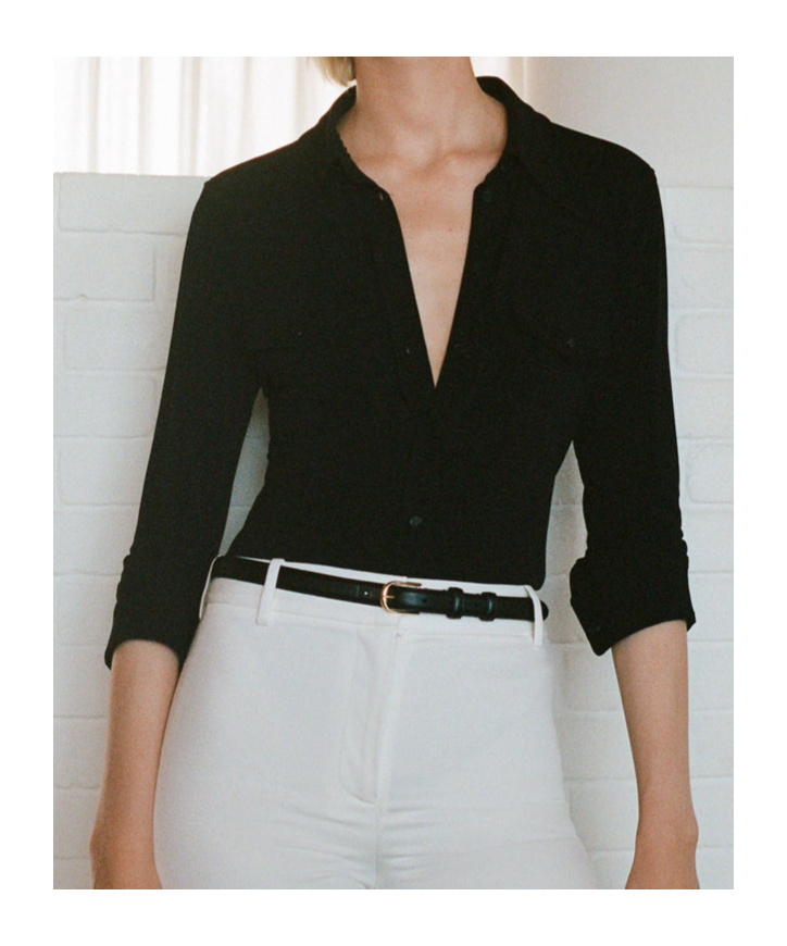 Nili Lotan Aveline Shirt In Black In Black