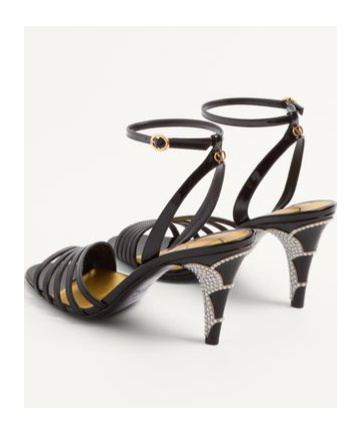 Valentino 85mm Strappy Sandals In Black