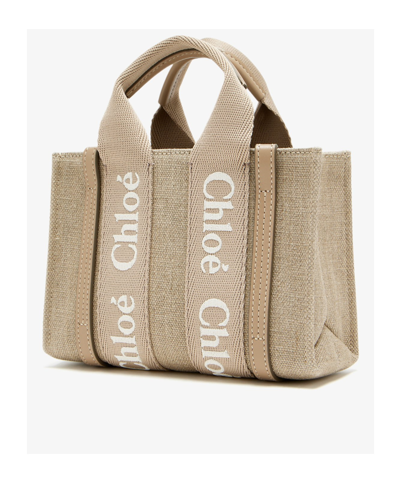 Chloé Tapestry Blue Leather Bracelet Handbag In Nude