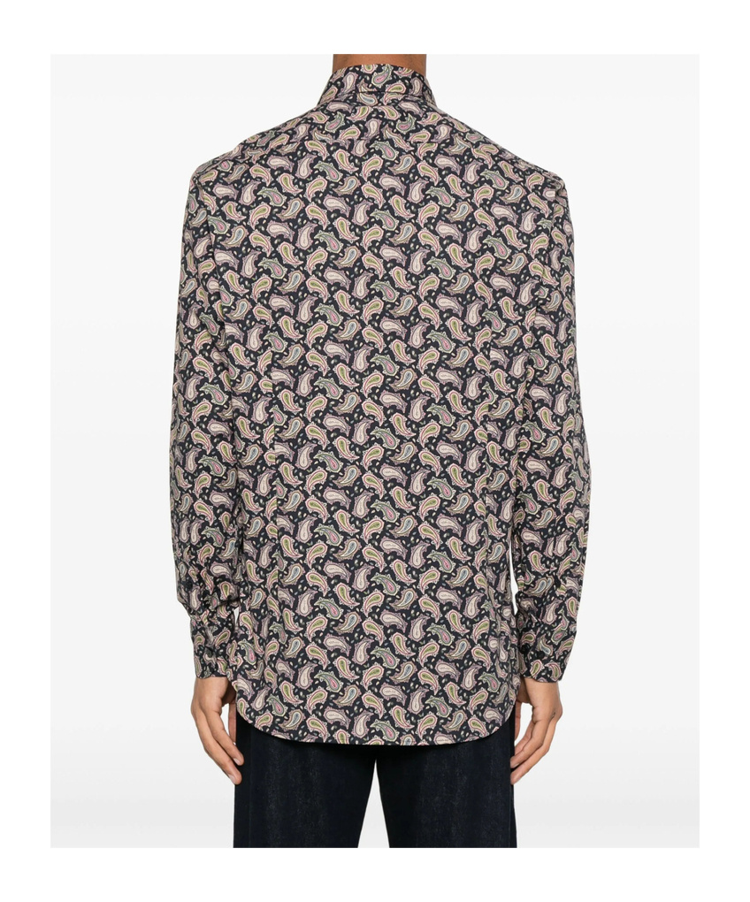 Etro Roma Paisley Print Shirt In Brown