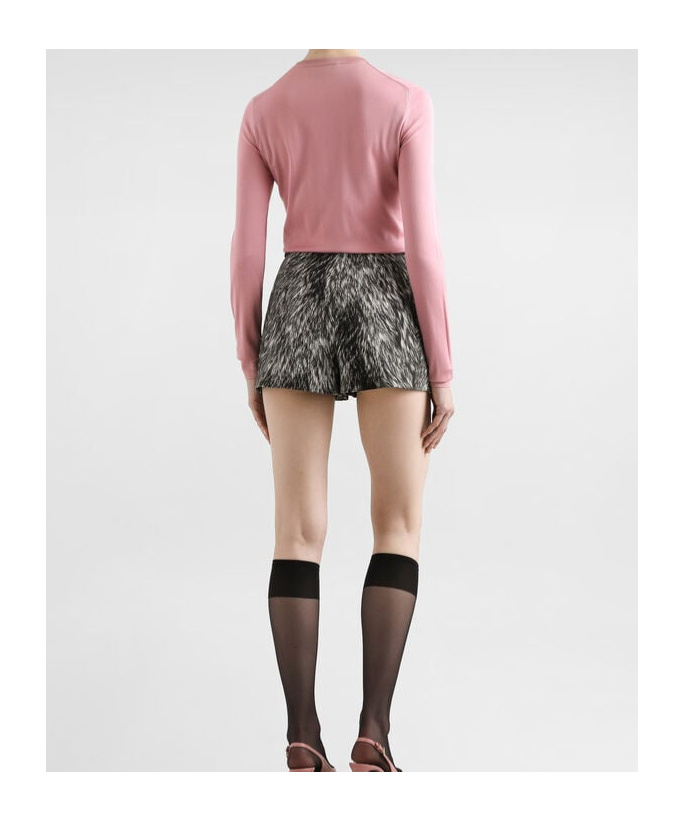 Dolce & Gabbana Round-collar Long-sleeve Hoodie In Pink