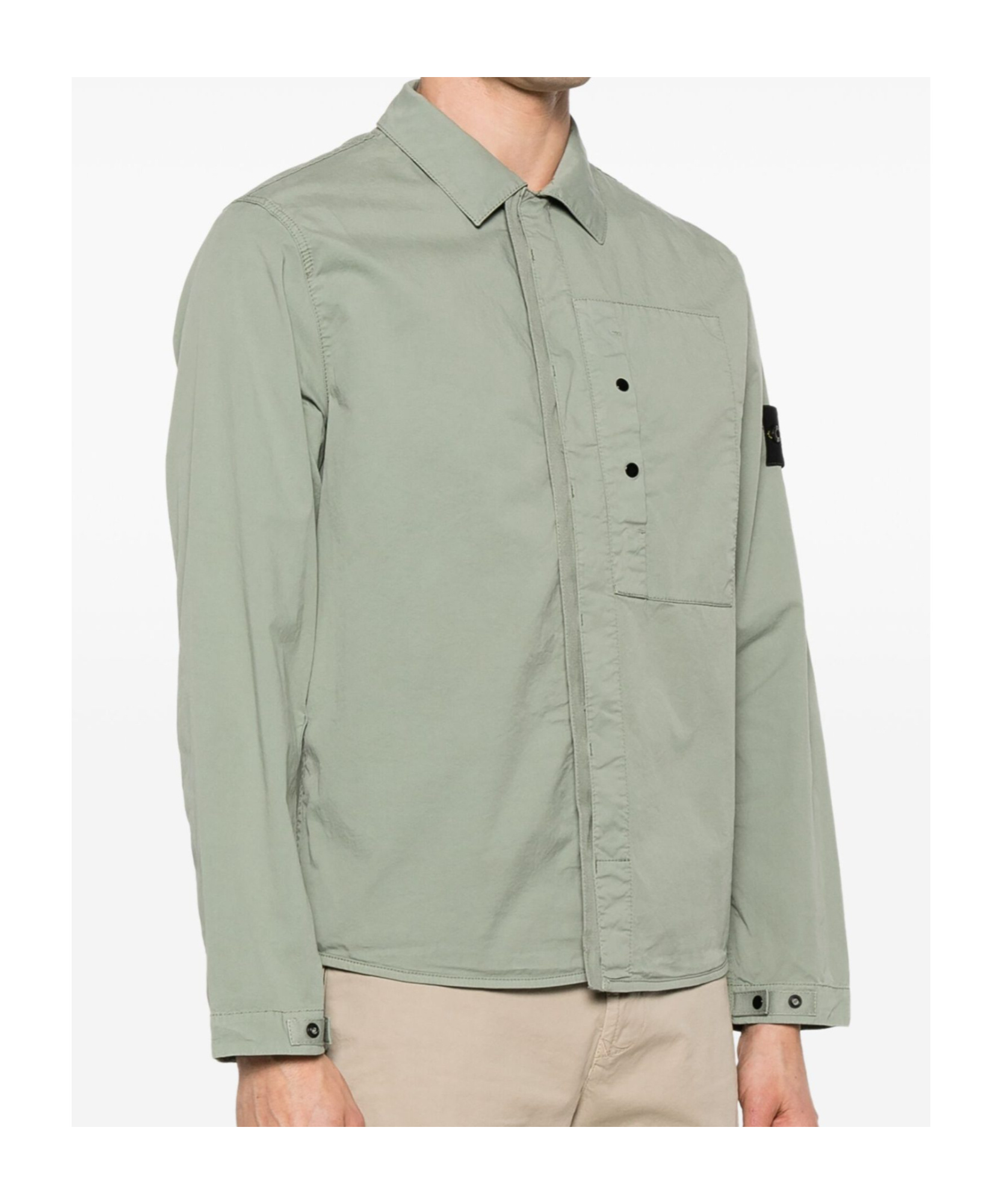 Stone Island Compass-badge Jacket In Green