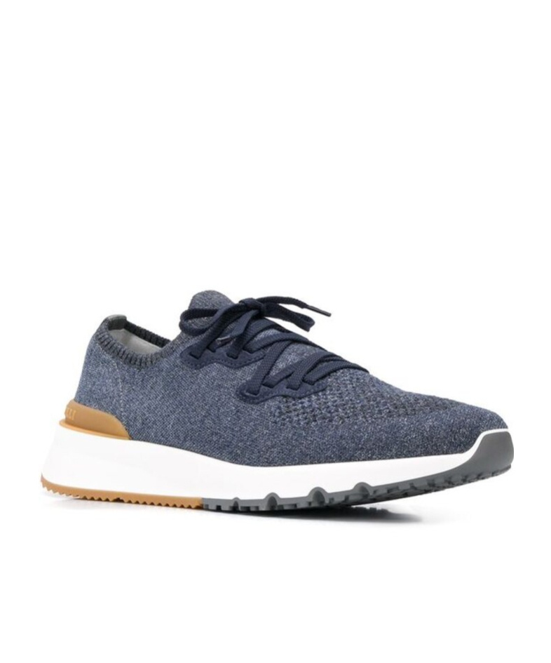 Brunello Cucinelli Platform Sneakers With Round Toe Design In Multicolor