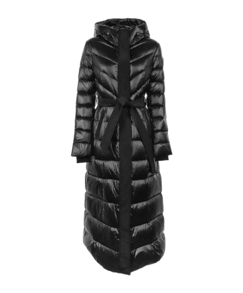 Mackage Long Cotton Coat In Black