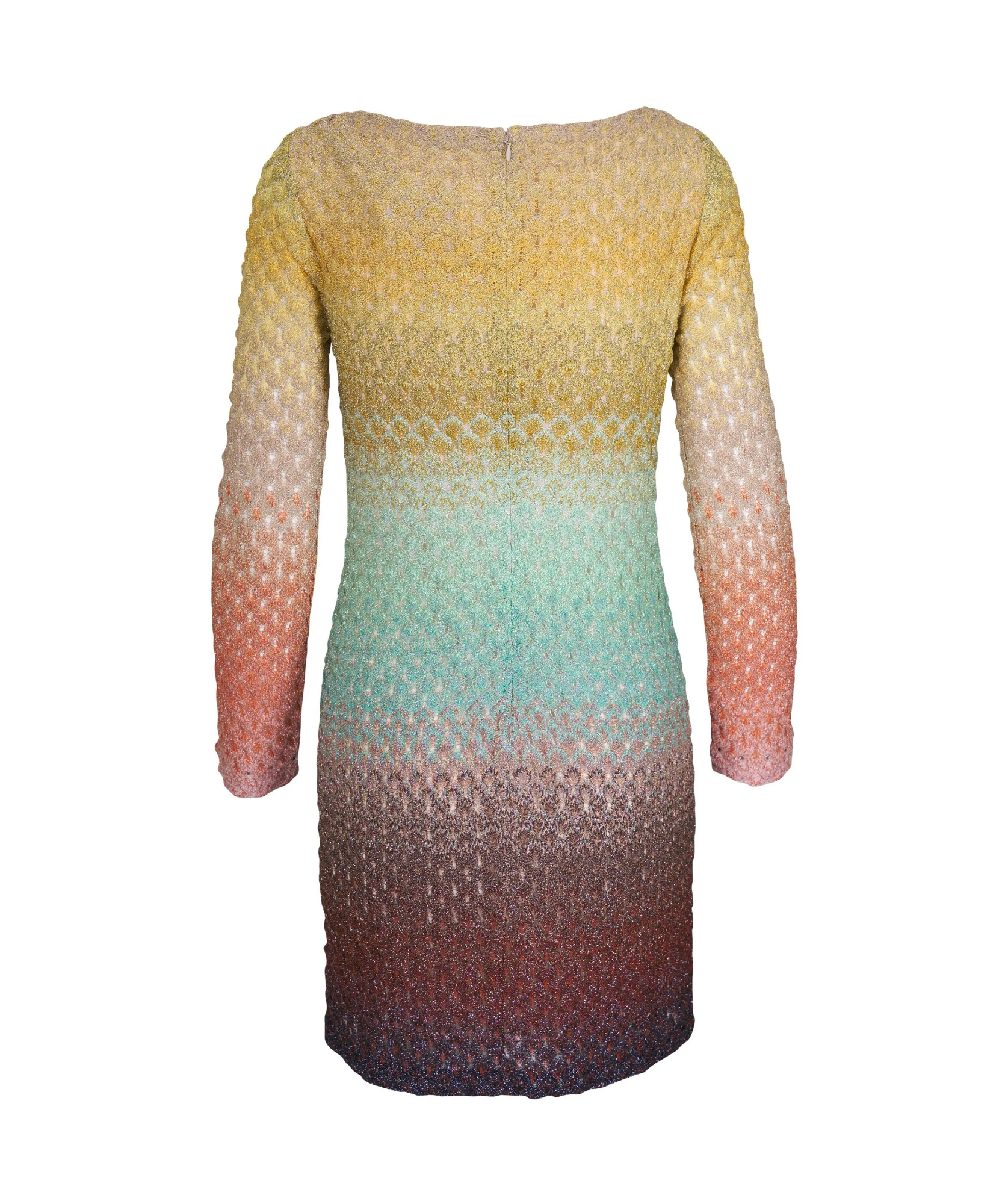 Missoni Metallic Ombre Knit Mini Dress In Color