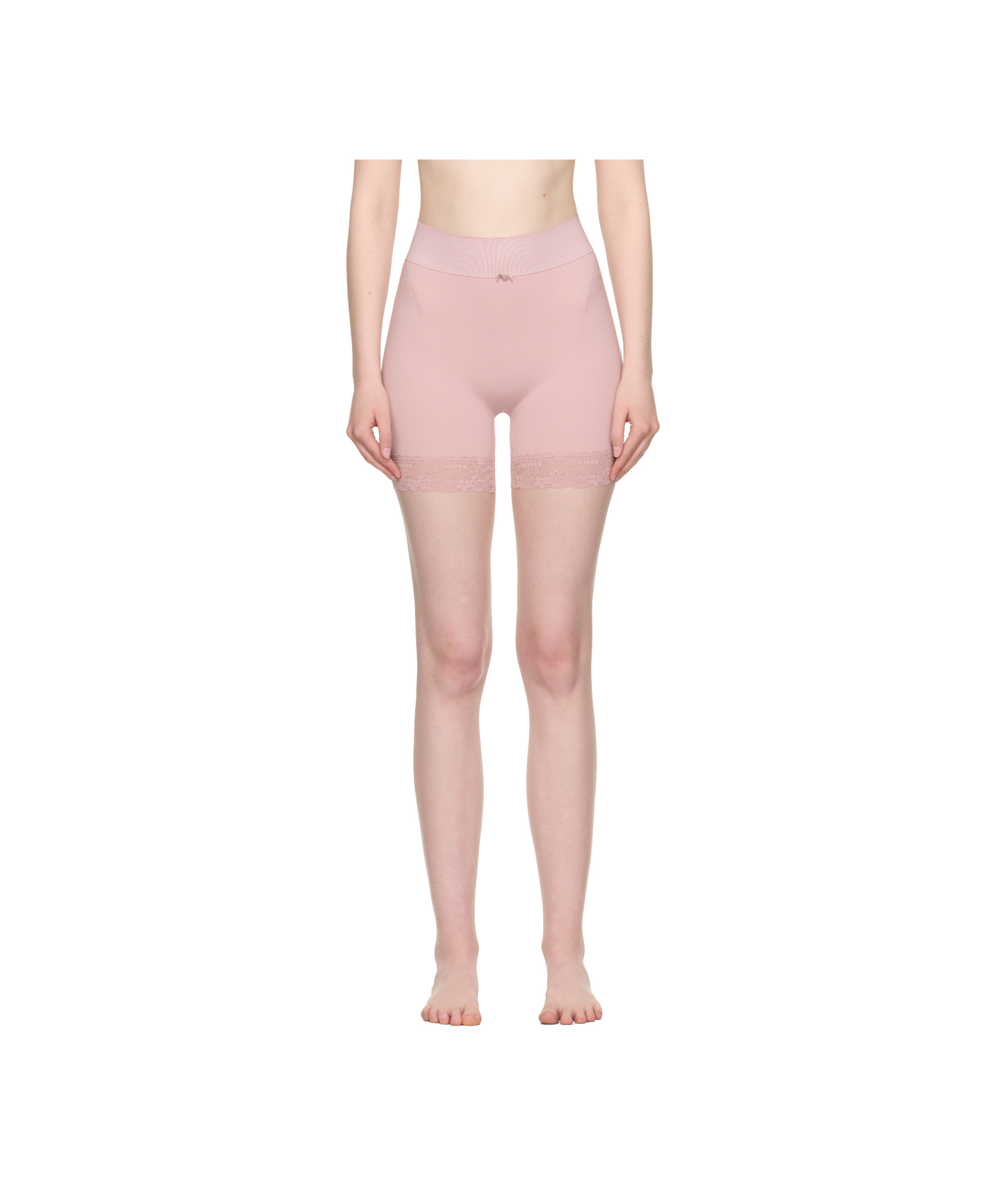 Skims Pink Vintage Shapewear Mid Thigh Shorts In Pink