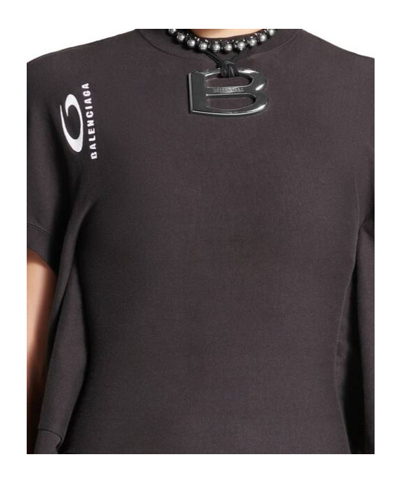 Balenciaga Women's Twisted Dress In Black In Black