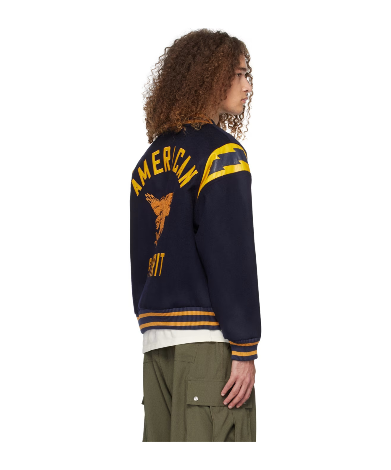Rhude American Spirit Logo-decorated Casual Jacket In Black
