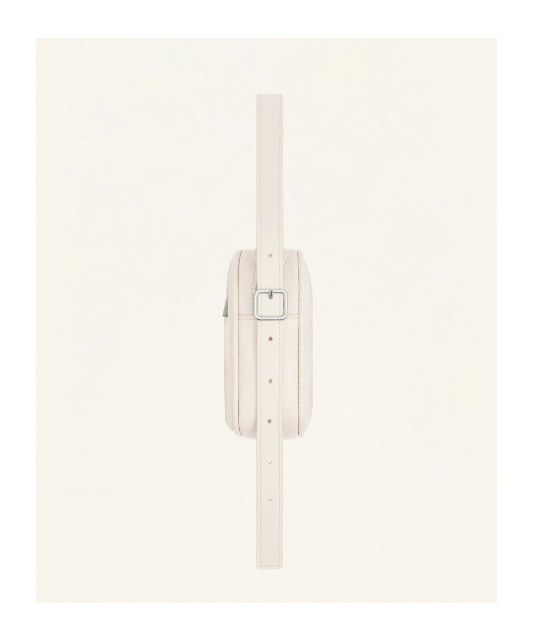Courrèges Camera Logo-embroidered Leather Shoulder Bag In White