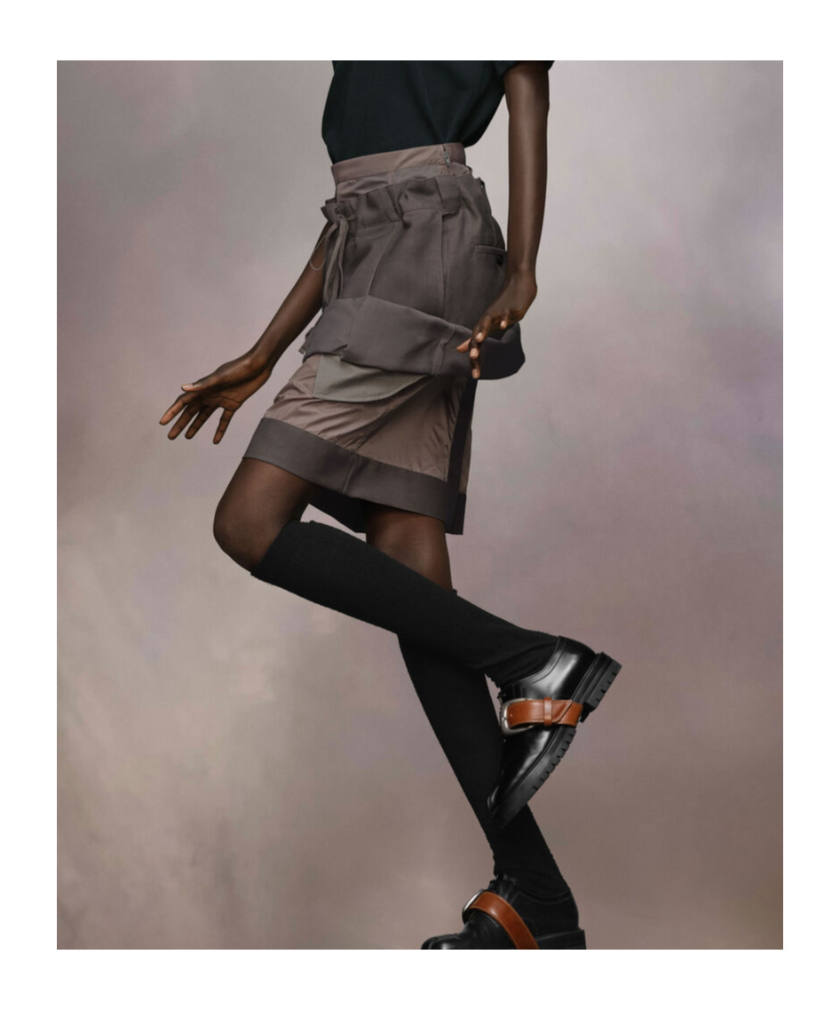 Maison Margiela Layered Skirt In Black