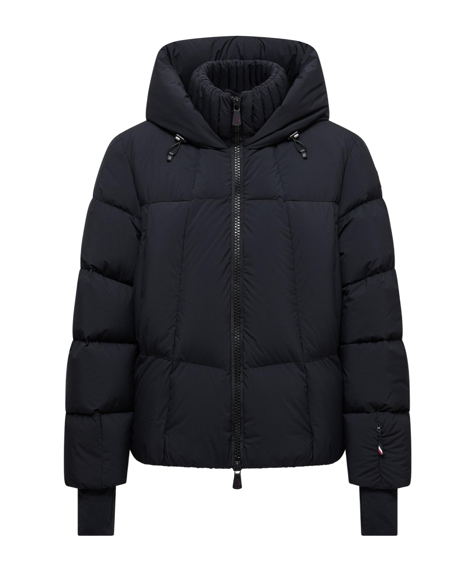 Moncler Hooded Down Ski Jacket Drawstring In Black