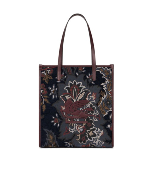 Etro Medium Love Trotter Jacquard Tote Bag In Black