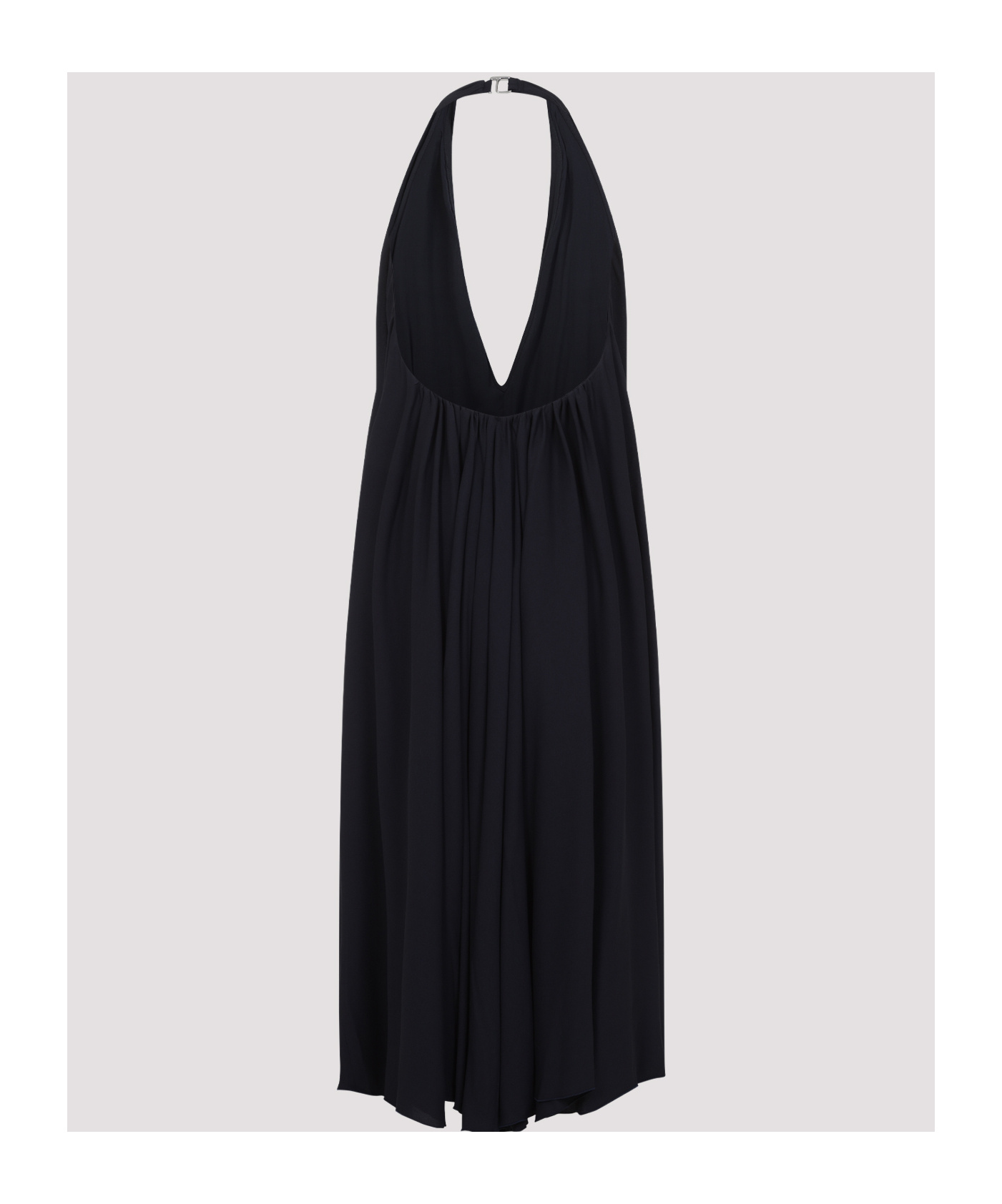Jacquemus The Norma Draped Maxi Halter Dress In Black
