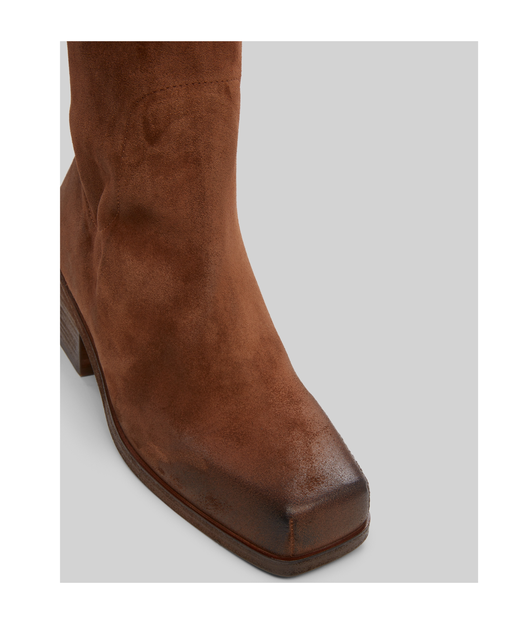 Marsèll 55mm Square-toe Suede Boots In Brown
