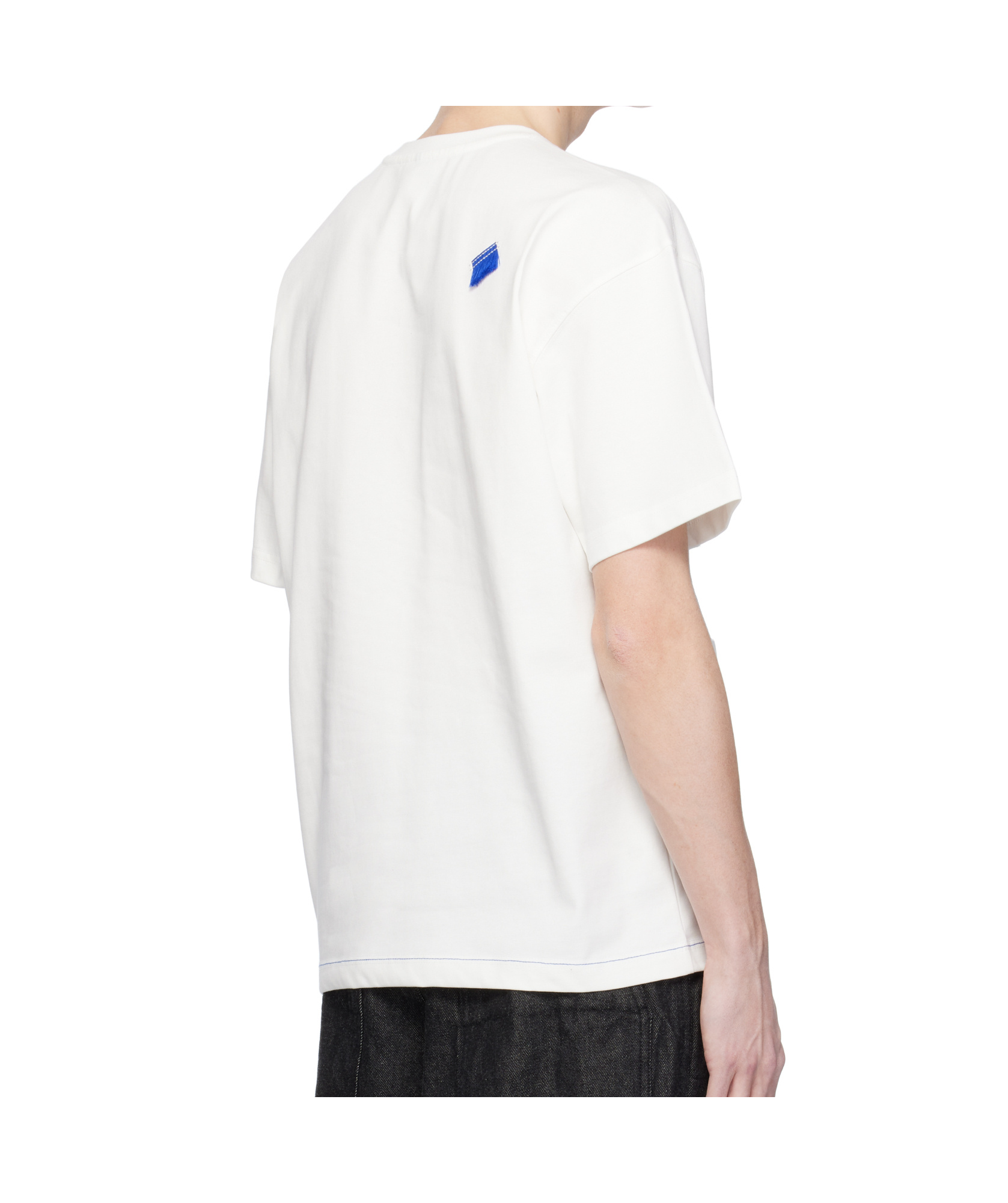 Ader Error Round Neck Short Sleeve T-shirt In White