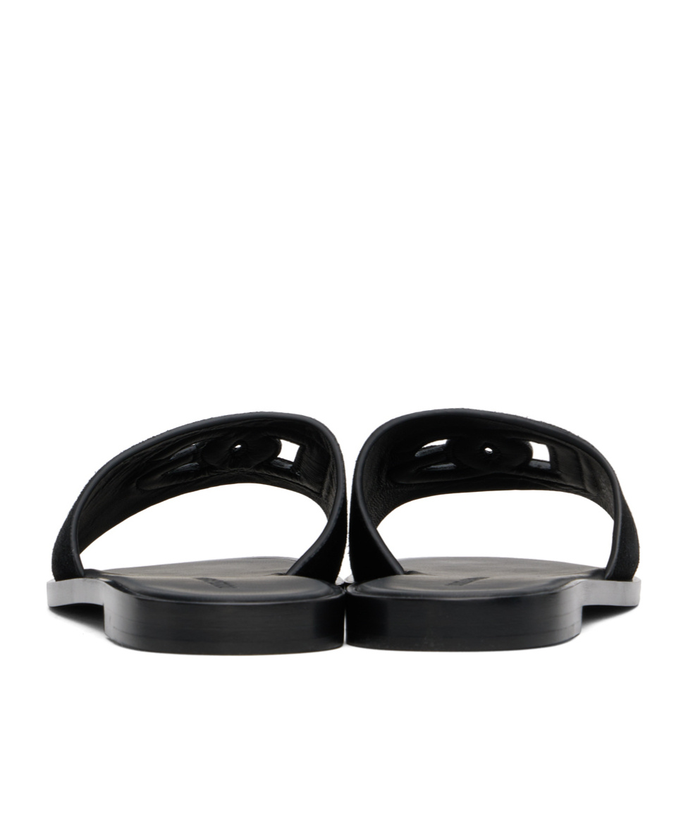 Shop Dolce & Gabbana Hollow-out Detail Sandals In Black