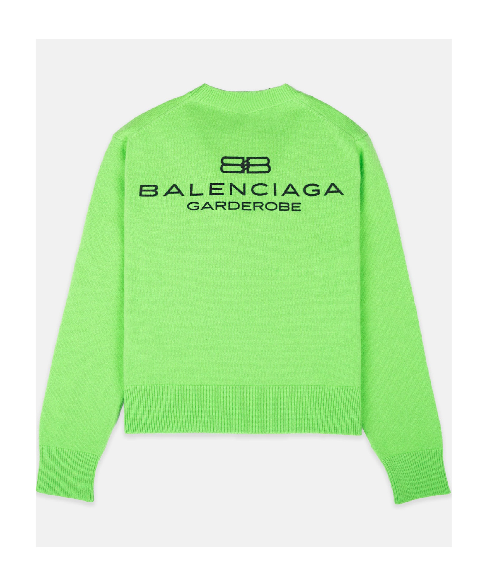 Balenciaga Long-sleeved Sweater In Green