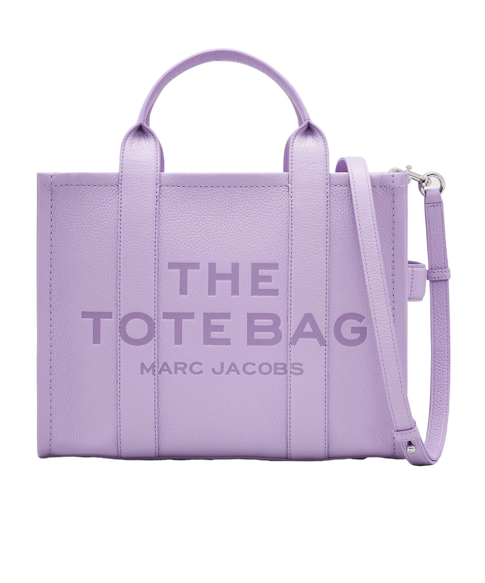 Marc Jacobs The Leather Medium Tote Bag In Purple