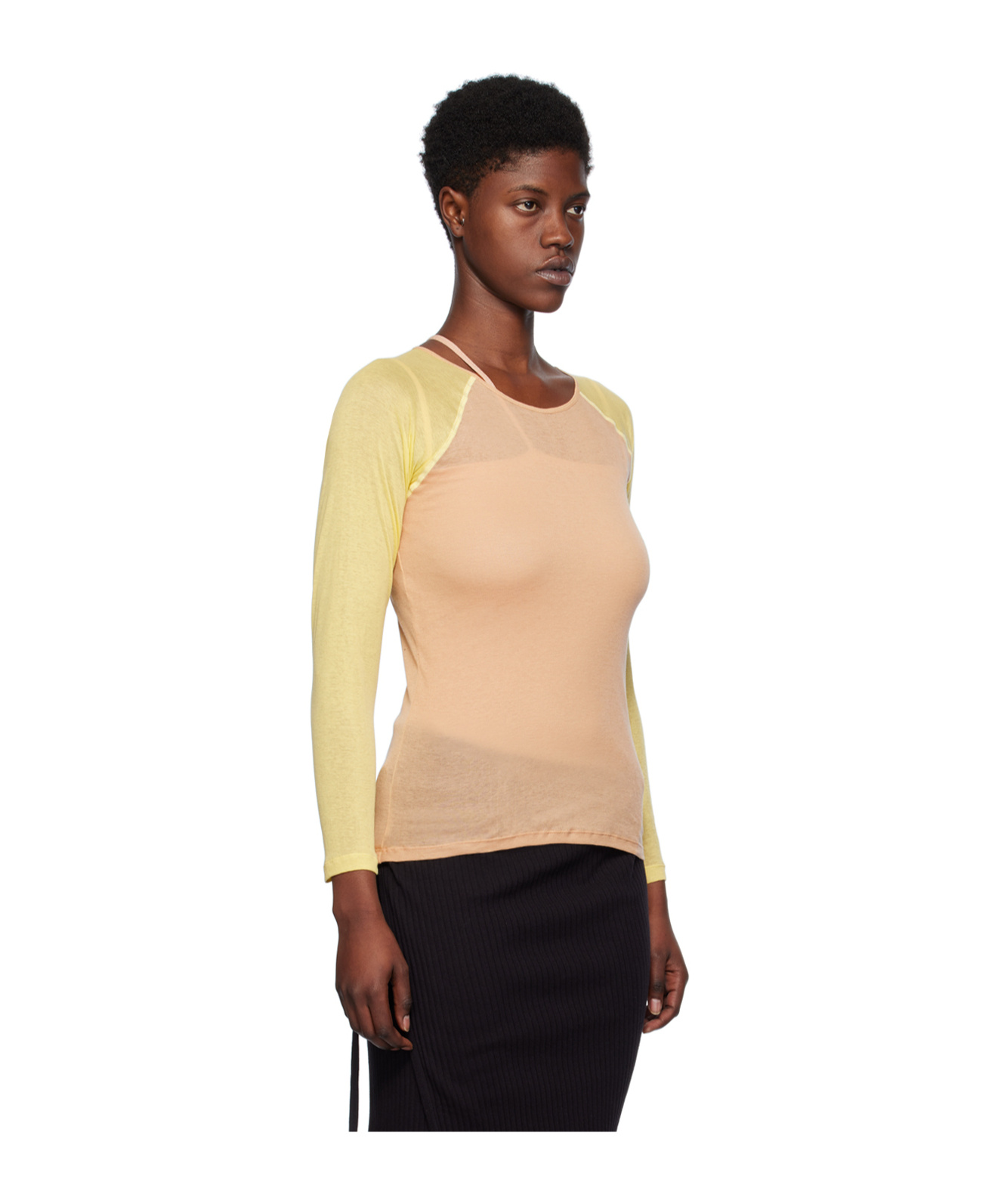 Baserange Round Collar And Long-sleeved T-shirt In Multicolor