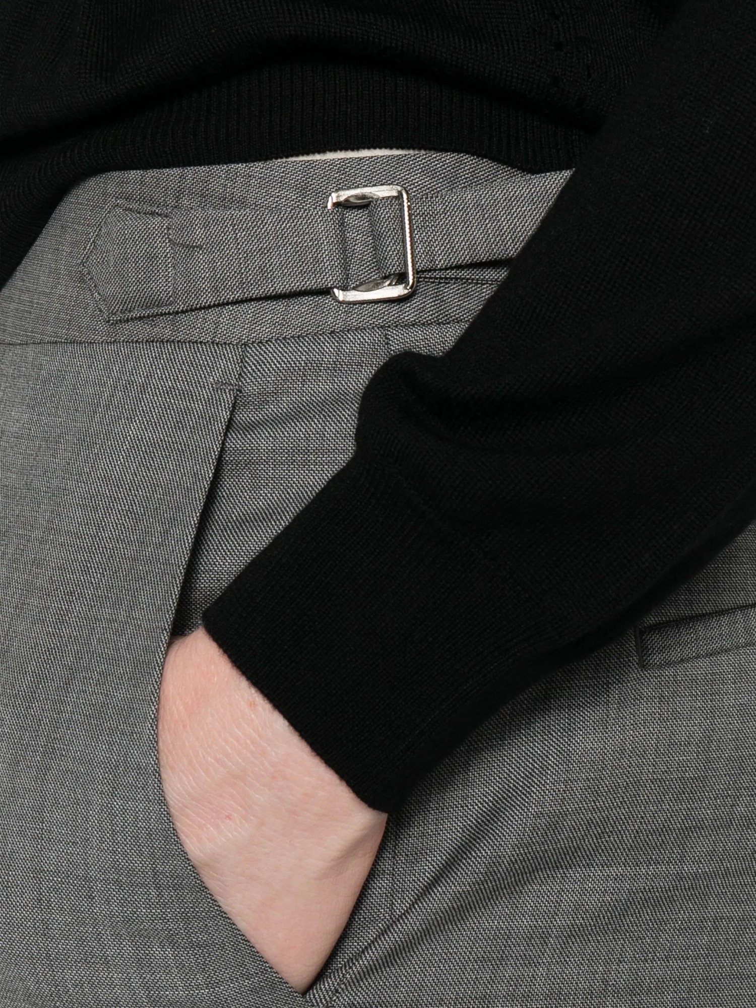 Officine Generale Mid-grey Straight-leg Trousers In Gray