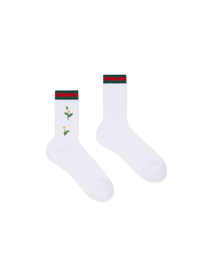 Gucci Rib Socks In White