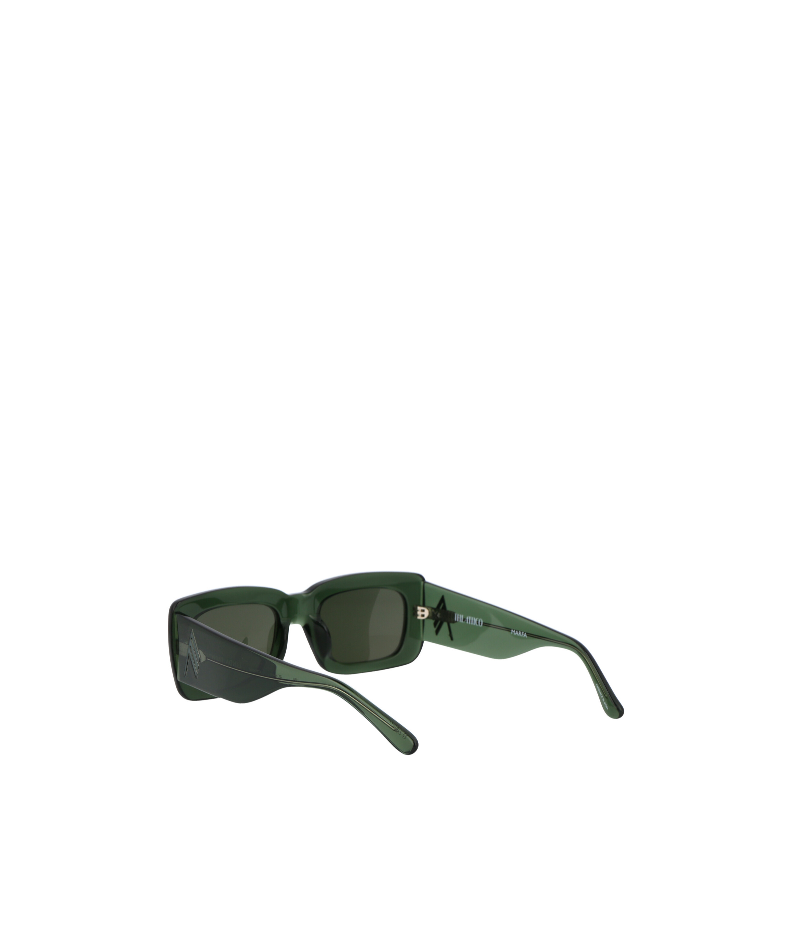Attico The  X Linda Farrow Marfa Square Frame Sunglasses In Black