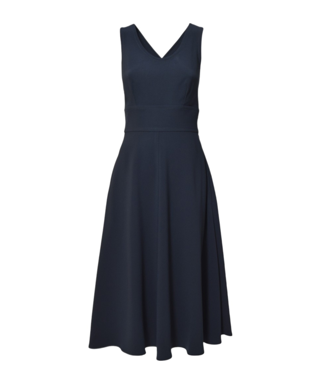 Aspesi Midnight Blue Cotton Pique Midi Dress