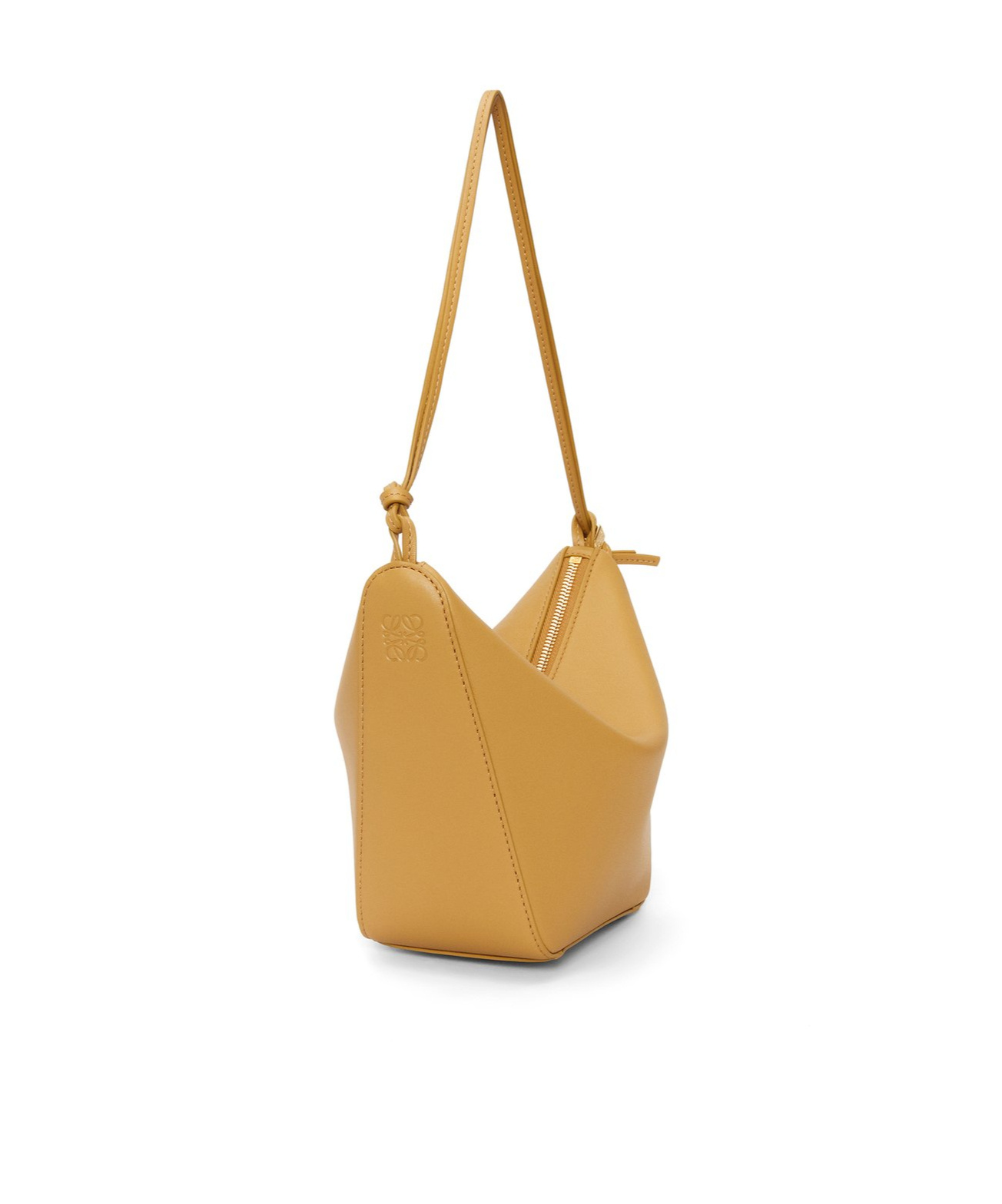 Loewe Mini Leather Hammock Hobo Shoulder Bag In Brown