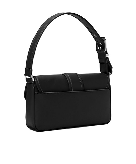 Michael Kors Colby Medium Leather Shoulder Bag In Black