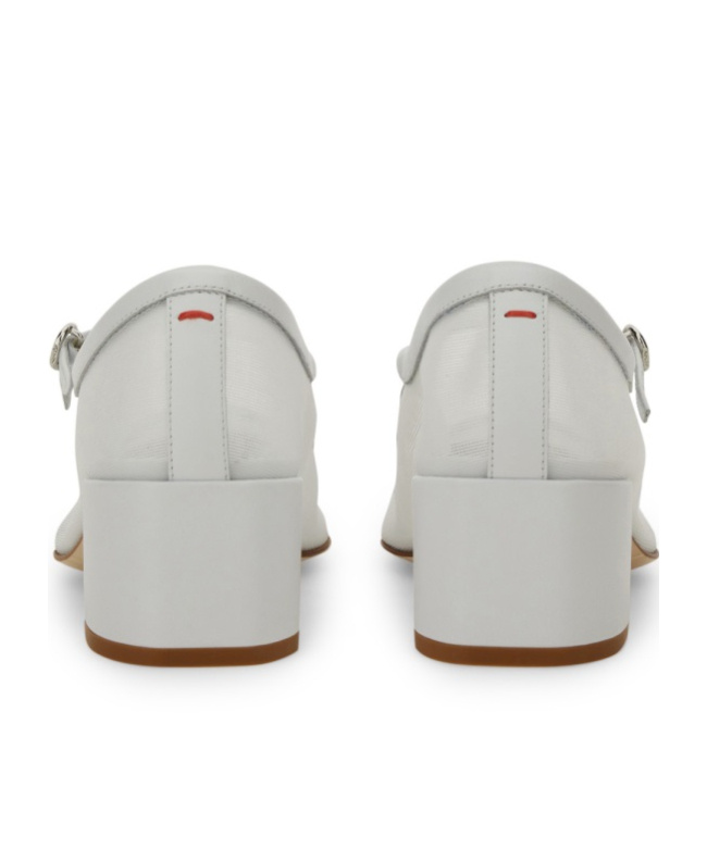 Aeyde Buckle Fastened High Heeled Pumps In White