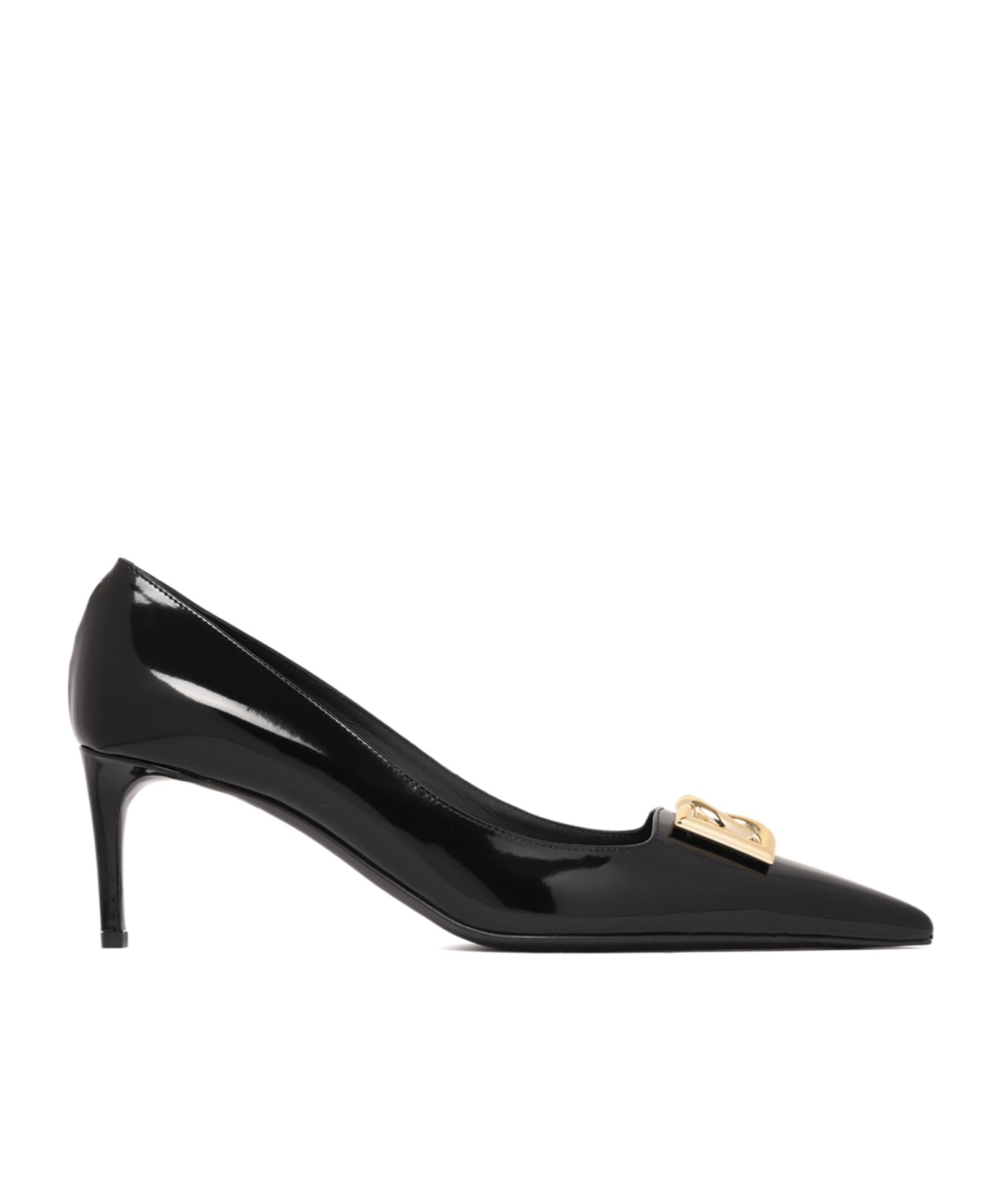 Dolce & Gabbana Pointed Toe Leather Pumps With Stiletto Heel In Black