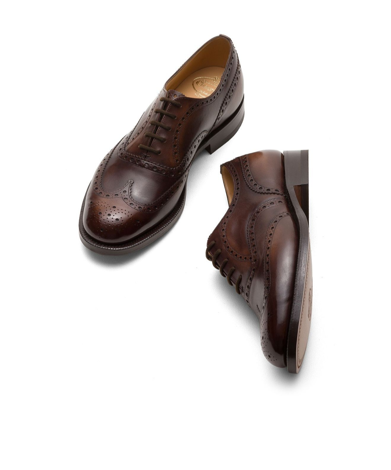 Church's Burwood Polished Leather Oxford Brogues In Black