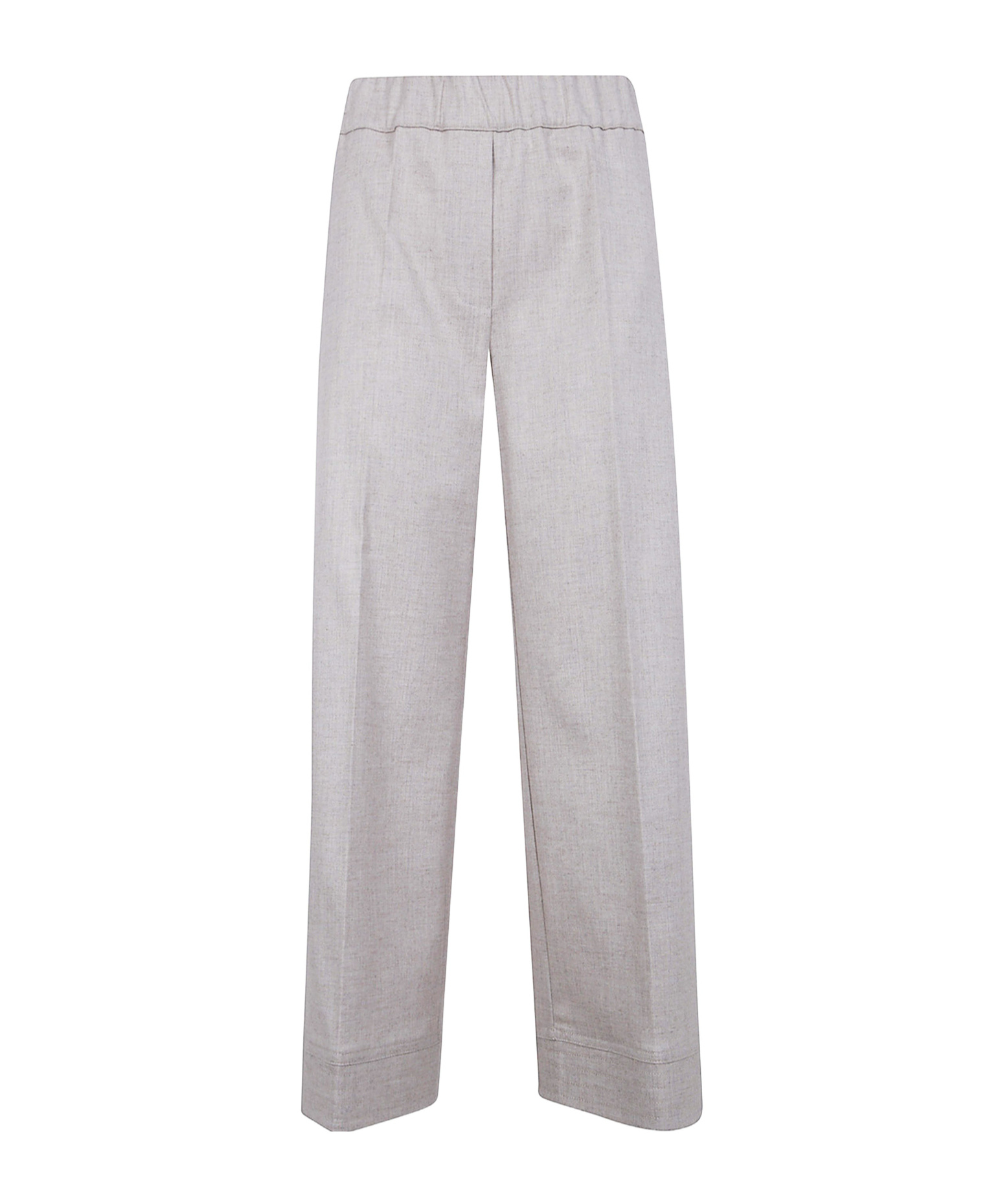 D Exterior D.exterior Soft Flanel Wide Leg Short Trousers In Gray