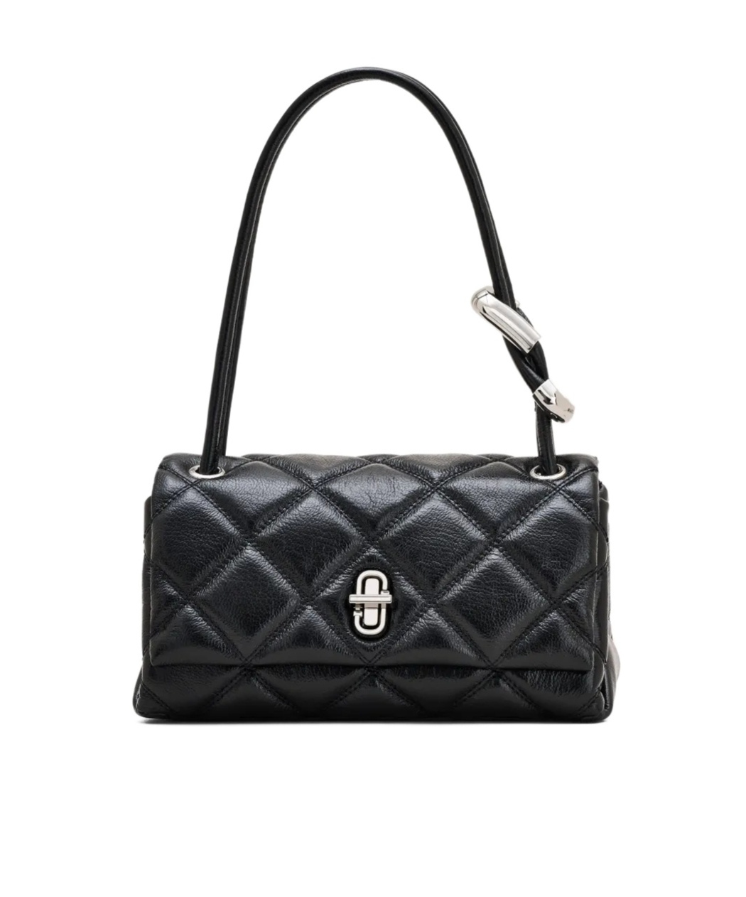 Marc Jacobs The Dual Chain Mini Leather Shoulder Bag In Black
