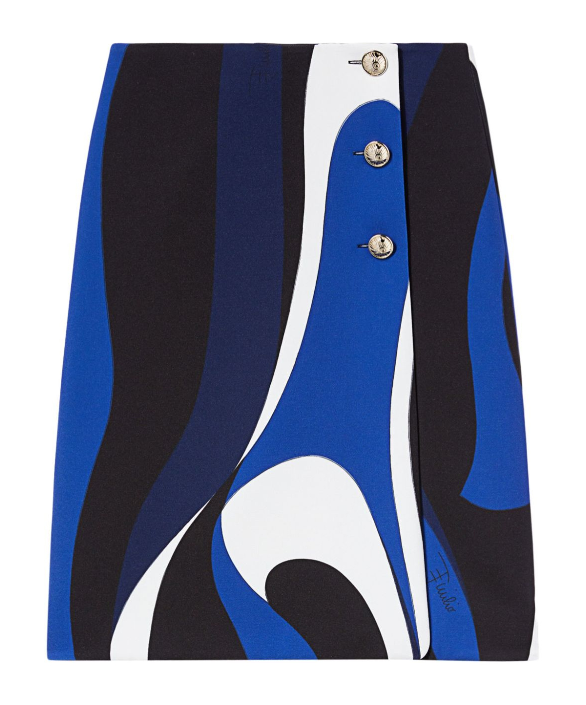 Pucci Abstract-pattern Print Midi Skirt In Black
